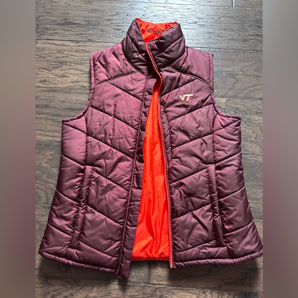 Virginia Tech/Columbia Puffer Vest - Reversible